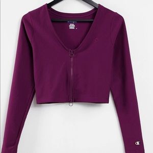 Champion ribbed cardigan in purple